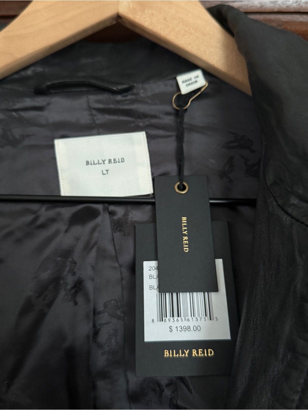 Billy Reid Black Leather Zip Jacket NEW - Picture 2 of 5